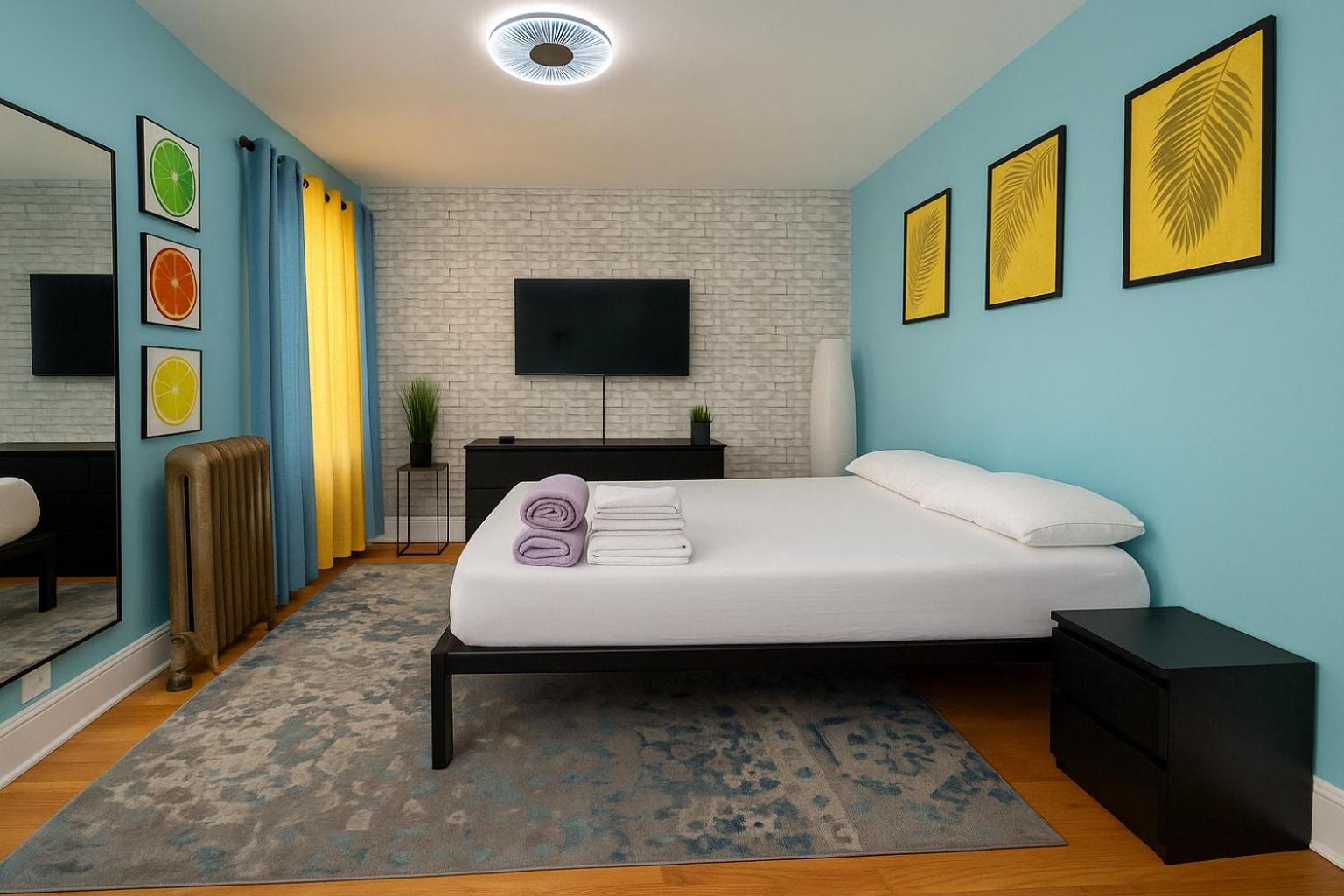 Modern Xl Queen Room Comfort & Character In Harlem New York Kültér fotó